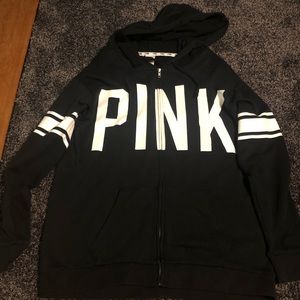 Pink zip up sweatshirt